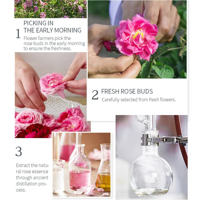 LAIKOU Face Care Rose Water Nourishing Skin Improve dryness Facial Toner Damask Hydrosol Korean Skincare Products