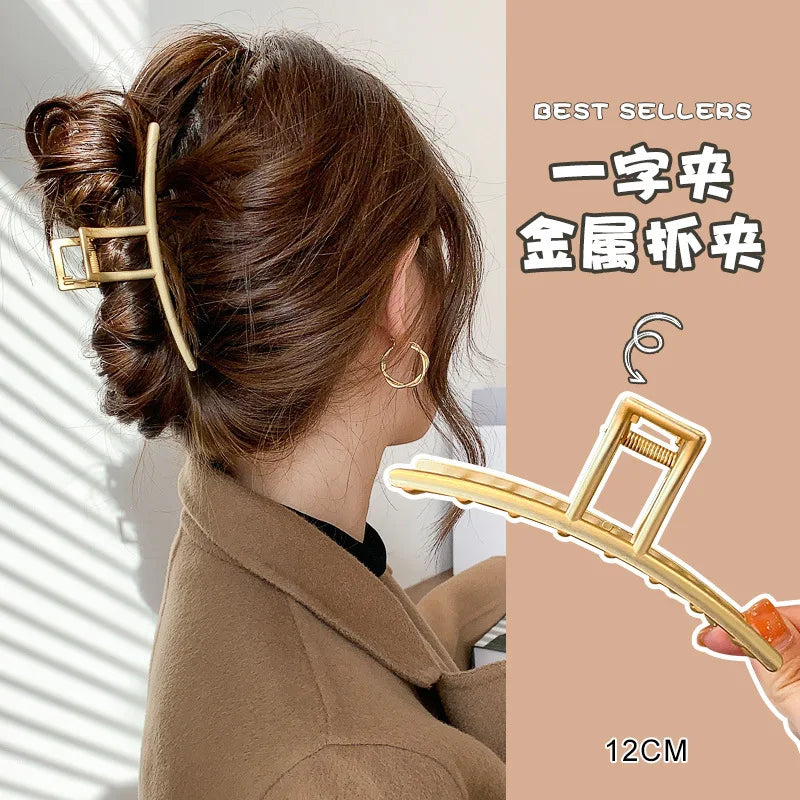 Fashion Summer Metal Geometric Hair Clips for Women French Big Claw Clips Woman Girls Hair Clip Headwear Pince Cheveux Wholesale