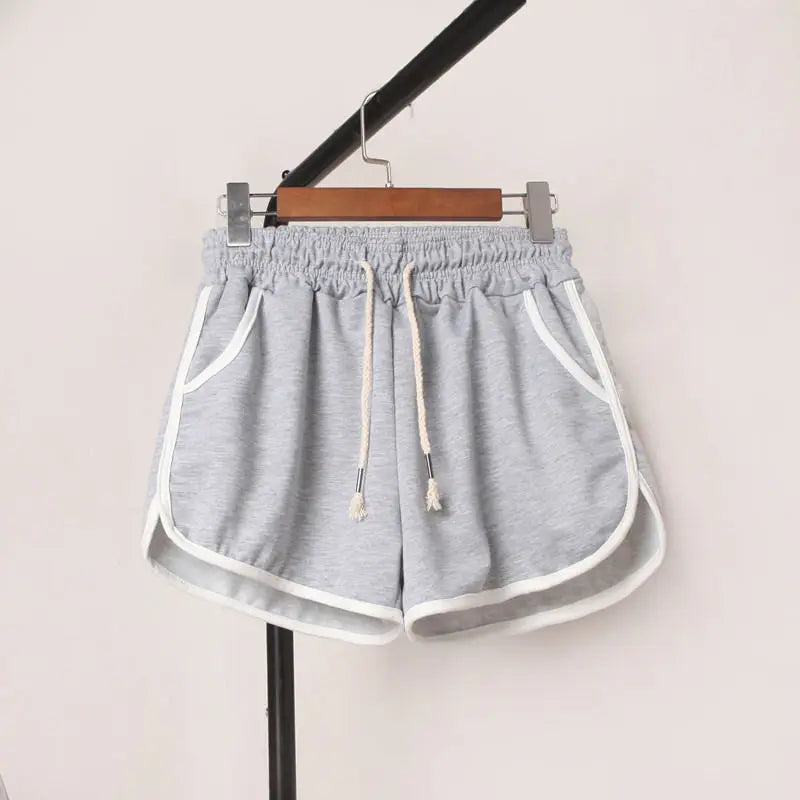 plus size pajama trousers women's sports shorts high waist solid colour wide leg trousers elastic waistband pocket pajama trouse