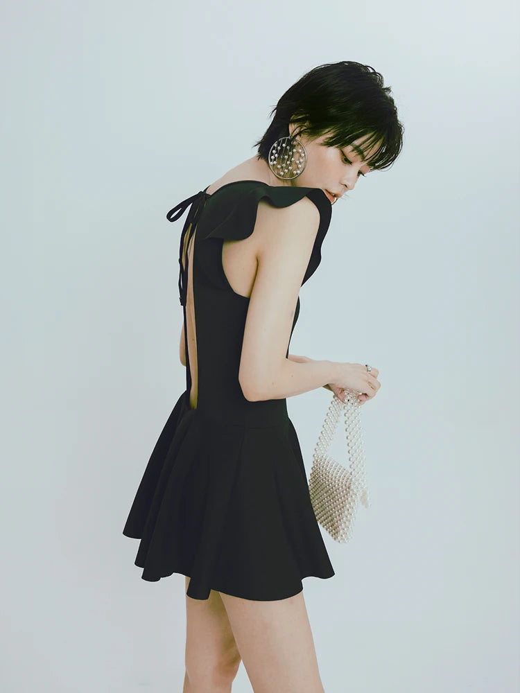 Summer 2023 Women's Conservative Belly Covering Sexy Backless One-Piece Swimsuit Trendy Hot Spring Thermal Suit  Style