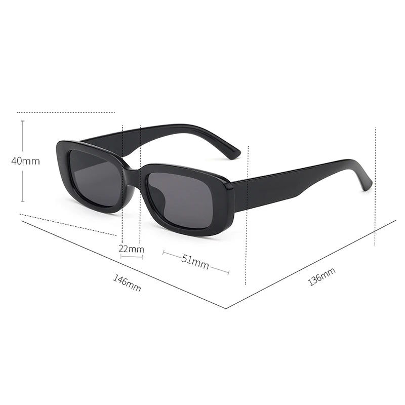 New Retro Square Frame Sunglasses for Men and Women Driving UV400 Protection Street Shoots Classic Fashion Colorful Y2K Eyewear