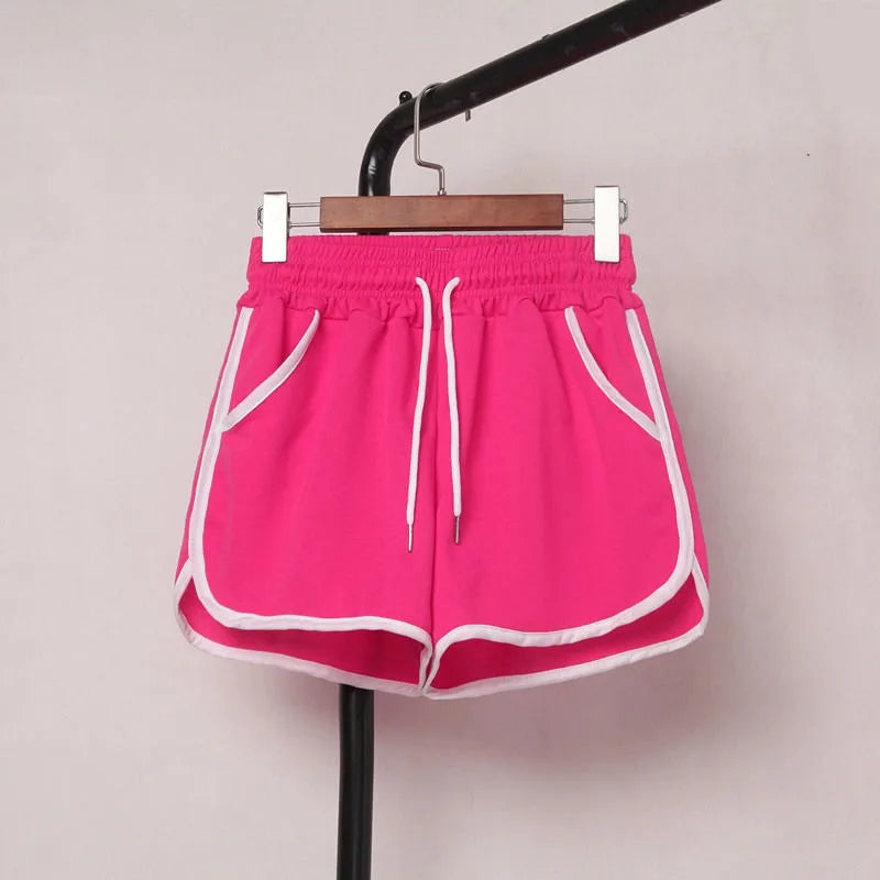 plus size pajama trousers women's sports shorts high waist solid colour wide leg trousers elastic waistband pocket pajama trouse