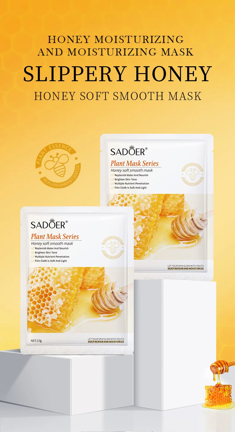 8pcs SADOER Fruits Face Mask Beauty Facial skincare Masks Moisturizing Firming Hydrating Facial Mask Face Care Korean Cosmetics
