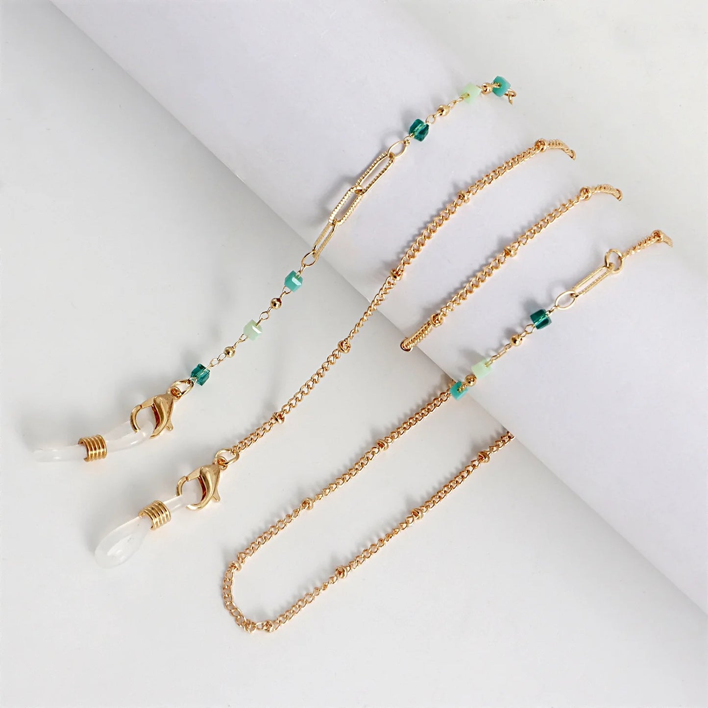 Crystal Stone Glasses Chain Bohemian Eyeglass Rope Sunglasses Cord Face Masks Chains Holder Trendy Neck Strap Gift For Women