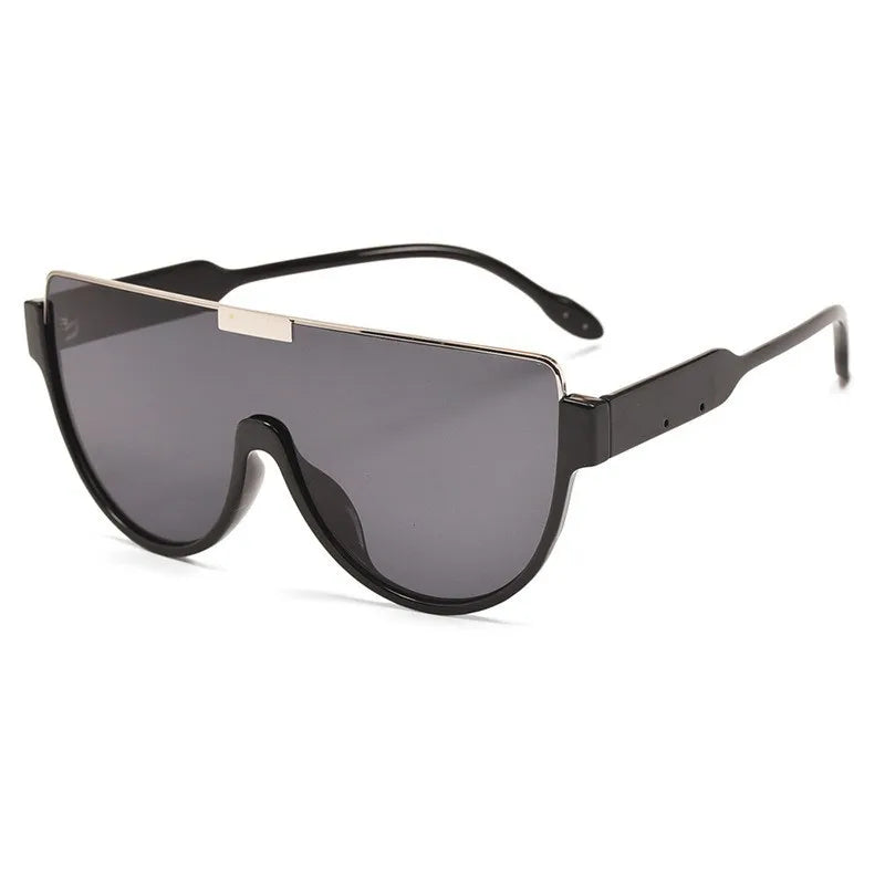 Semi Round Sunglasses for Women Monobloc Outdoor Protective Glasses Oversized Sunglasses UV400 очки солнечные женские очки
