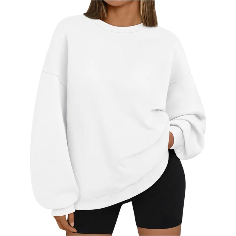 new Loose Long Sleeve round Neck Sweatshirt Casual Comfortable pullover Spring Autumn  Sportswear Tops Women's sweatshirt