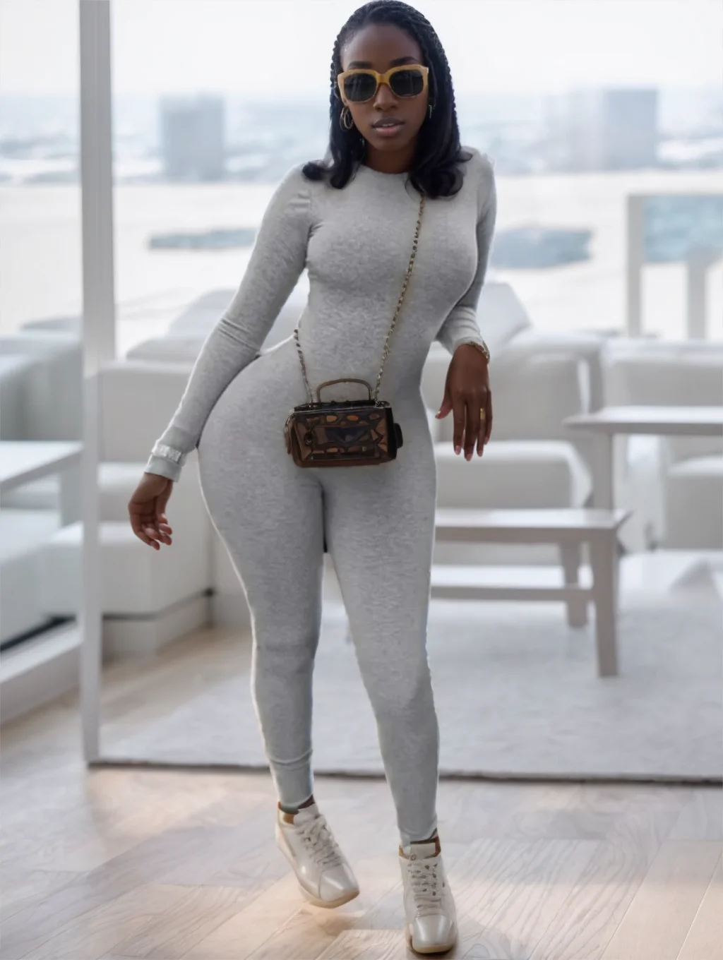 Weird Puss Solid Fitness Casual Jumpsuit Women Long Sleeve Stretch Skinny Activity Sporty Tight Simple Fall Streetwear Overalls