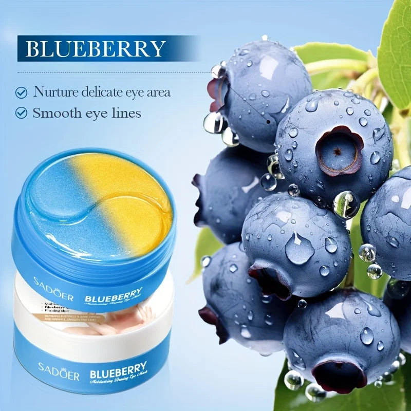 Blueberry Eye Mask,Nourishing And Moisturizing Eye Light Beige,Hydrating Eye Mask 30pairs/bottle-1 bottle