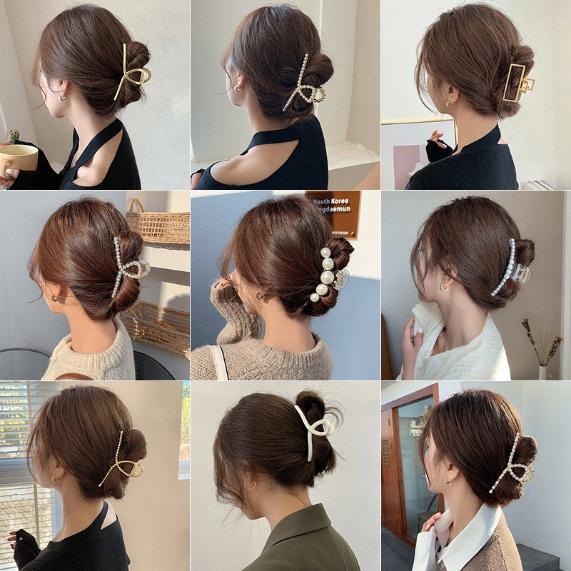 Fashion Summer Metal Geometric Hair Clips for Women French Big Claw Clips Woman Girls Hair Clip Headwear Pince Cheveux Wholesale