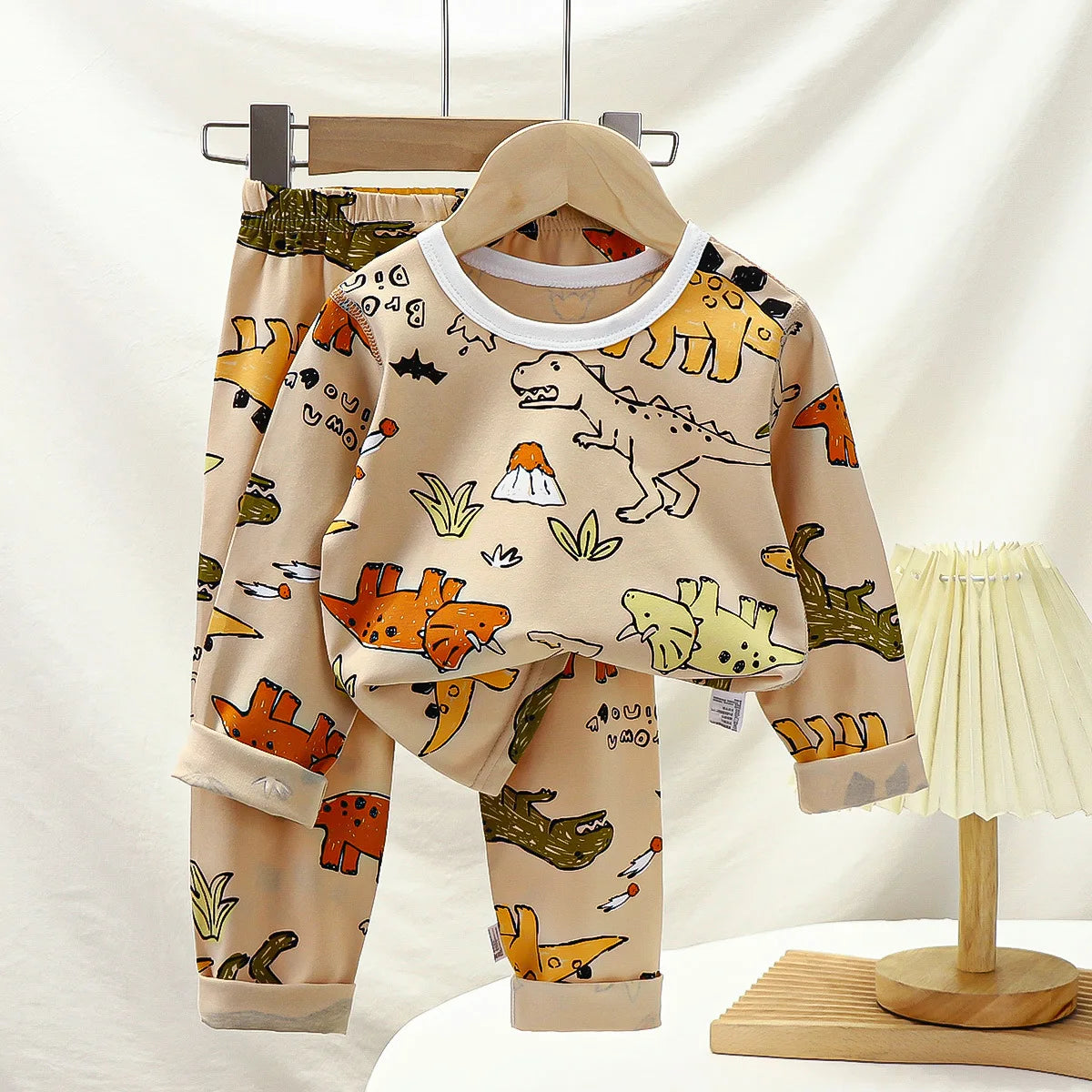 Kid Comfortable Pajamas Two Piece Set Multi Style Long Sleeve Top Trousers Pants Girl Boy Homewear Casual Children Cute Wear