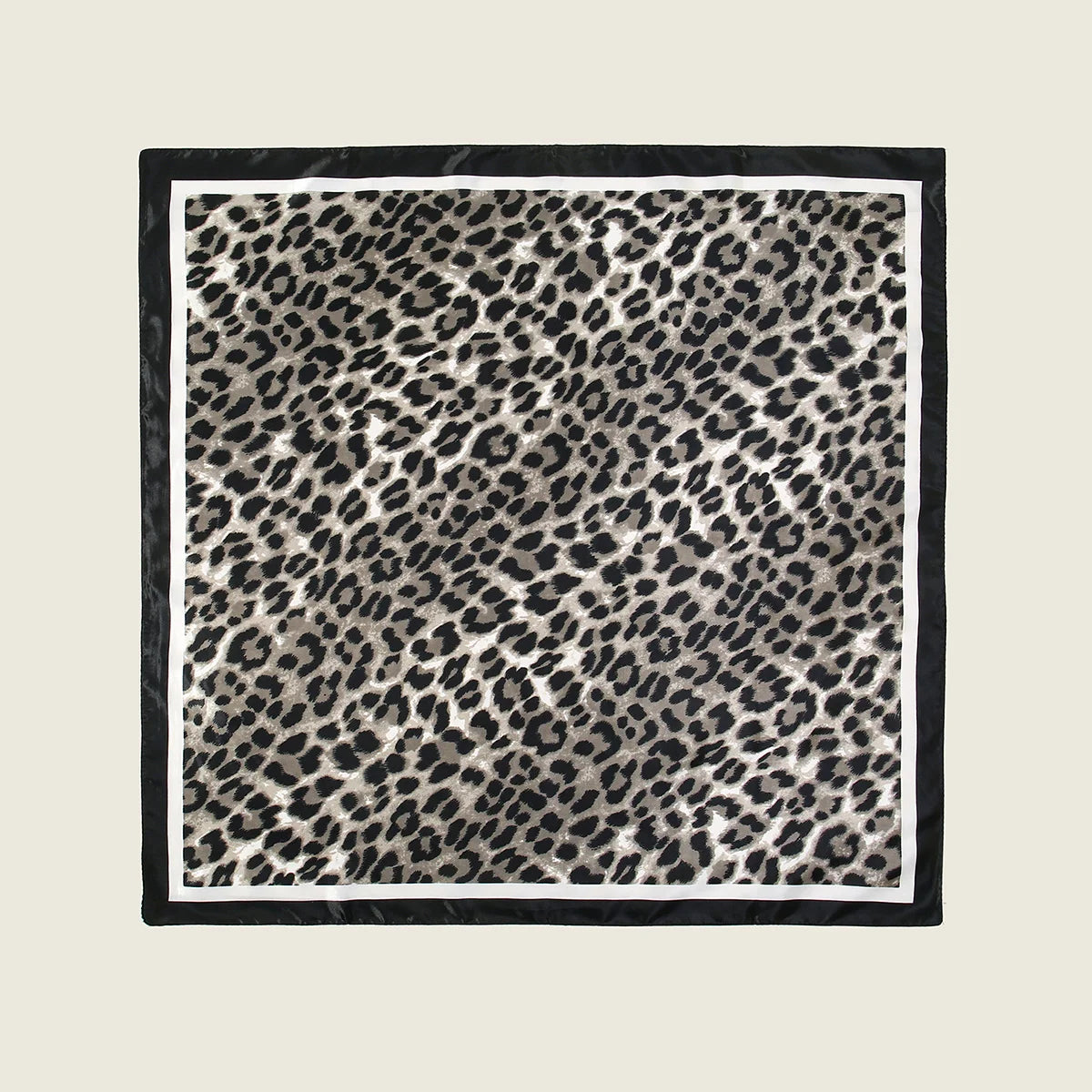 90*90cm Satin Square Scarf Women Leopard Print Shawl Hair Wrap Silk Feeling Satin Neckerchief Hair Band Classics Leopard Bandana