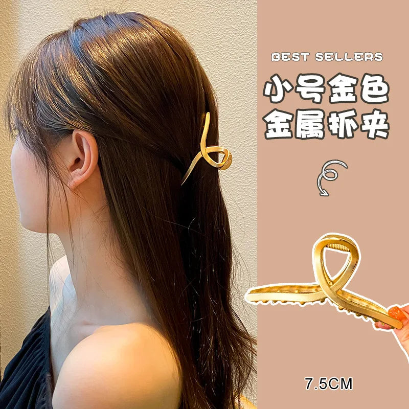 Fashion Summer Metal Geometric Hair Clips for Women French Big Claw Clips Woman Girls Hair Clip Headwear Pince Cheveux Wholesale