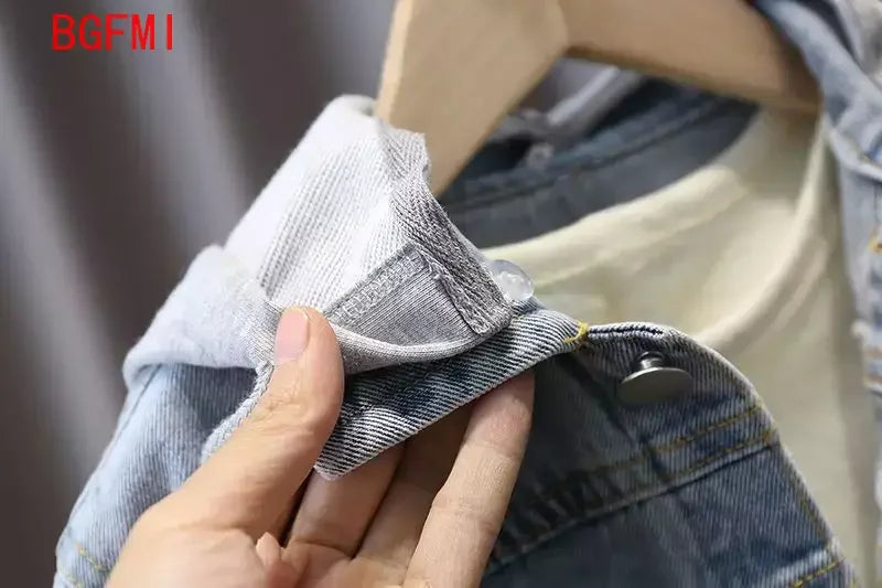 Children's Denim Jacket Spring and Autumn Clothes 2025 Fashion Spring Casual Coat For Boy Girl Hooded Jacket Baby Jacket