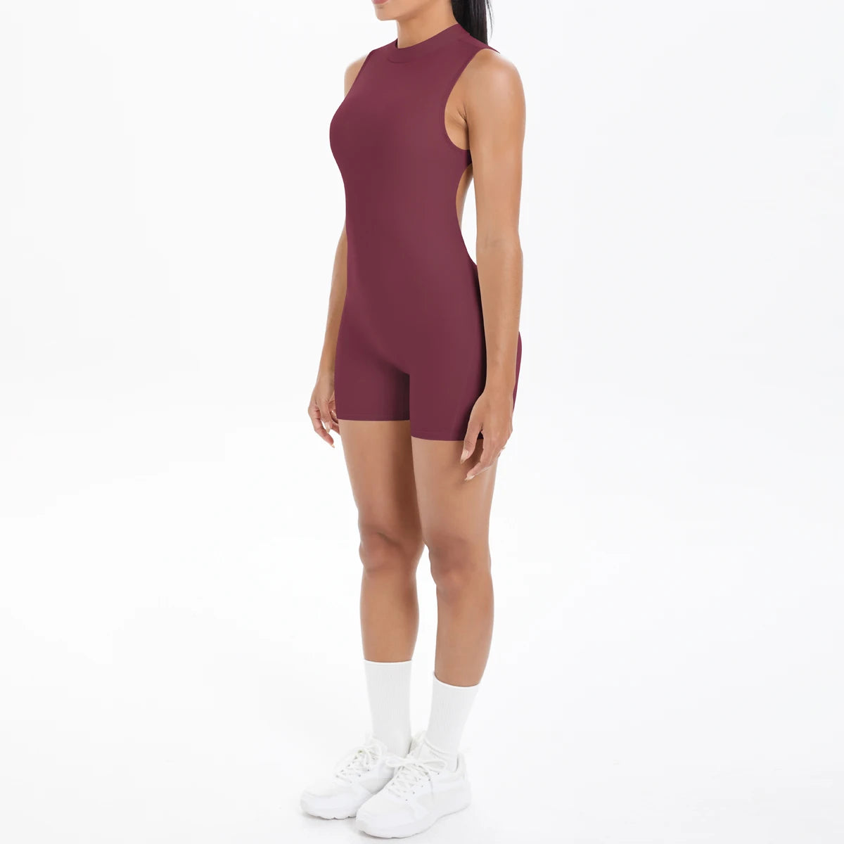 Sleeveless Backless Hollow Yoga Jumpsuit for Woman Solid Color Bodysuits Lifting Sports Push Up Sleeveles Workout Bodysuits