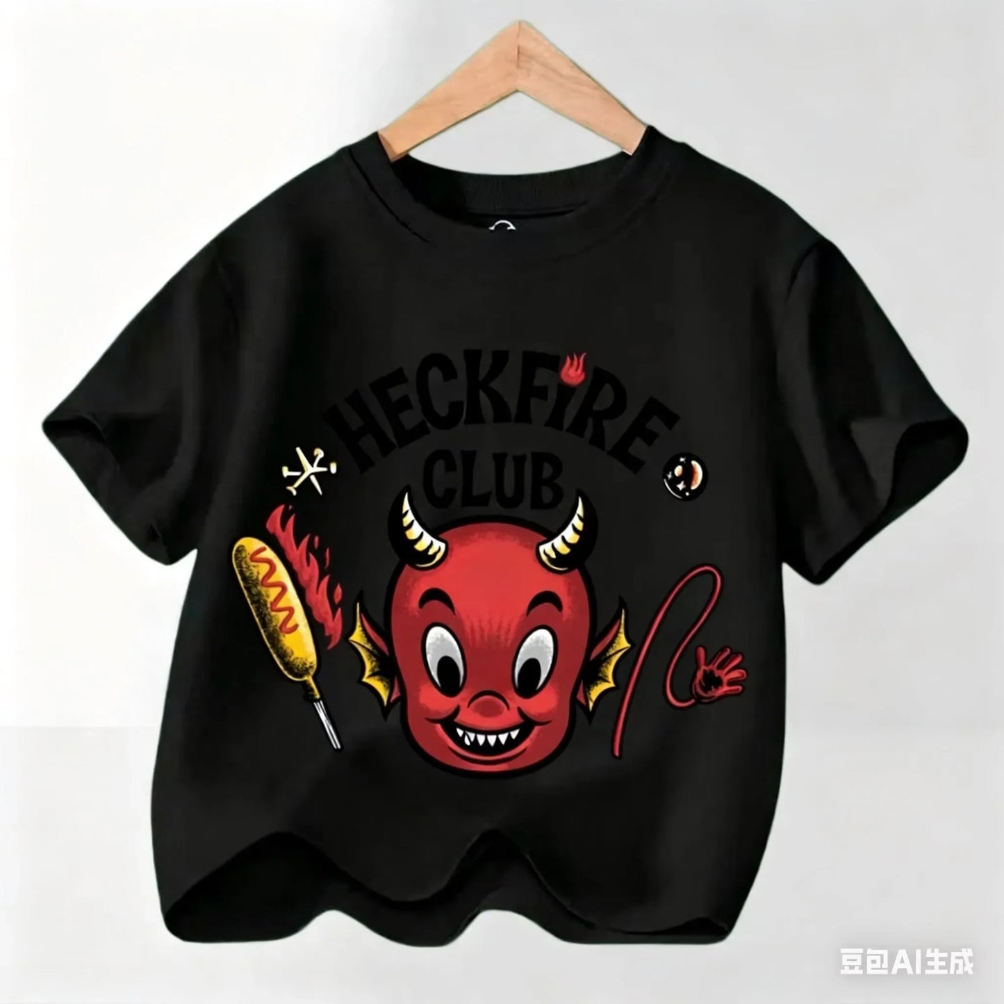 Graphic Party T-shirt, Cool Casual Clothing for Fans, Kids' T-shirt with Hot Stranger Movie Theme for Boys and Girls, Modern