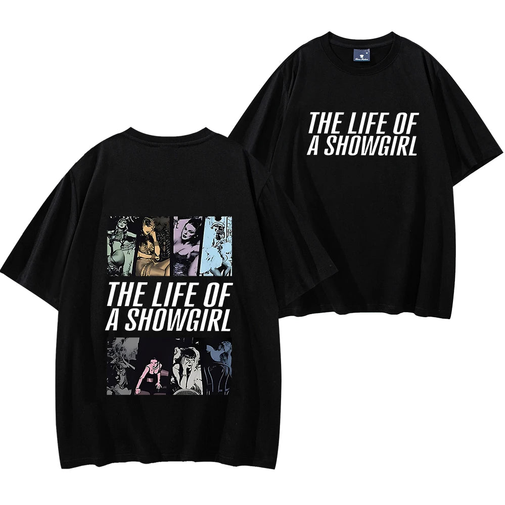 Showgirls Life T Shirt in My Showgirl Era T-Shirt New Album 2025 Shirt Country Music Fan Gift Men Women Streetwear Hip Hop Tops