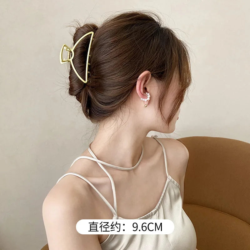 Fashion Summer Metal Geometric Hair Clips for Women French Big Claw Clips Woman Girls Hair Clip Headwear Pince Cheveux Wholesale