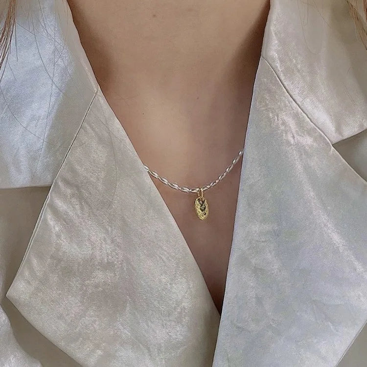 Popular 925 Sterling Silver Gold Drop Necklace For Women Fine Jewelry Wedding Party Birthday Gift