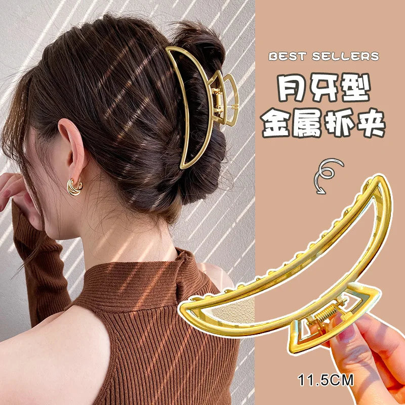 Fashion Summer Metal Geometric Hair Clips for Women French Big Claw Clips Woman Girls Hair Clip Headwear Pince Cheveux Wholesale