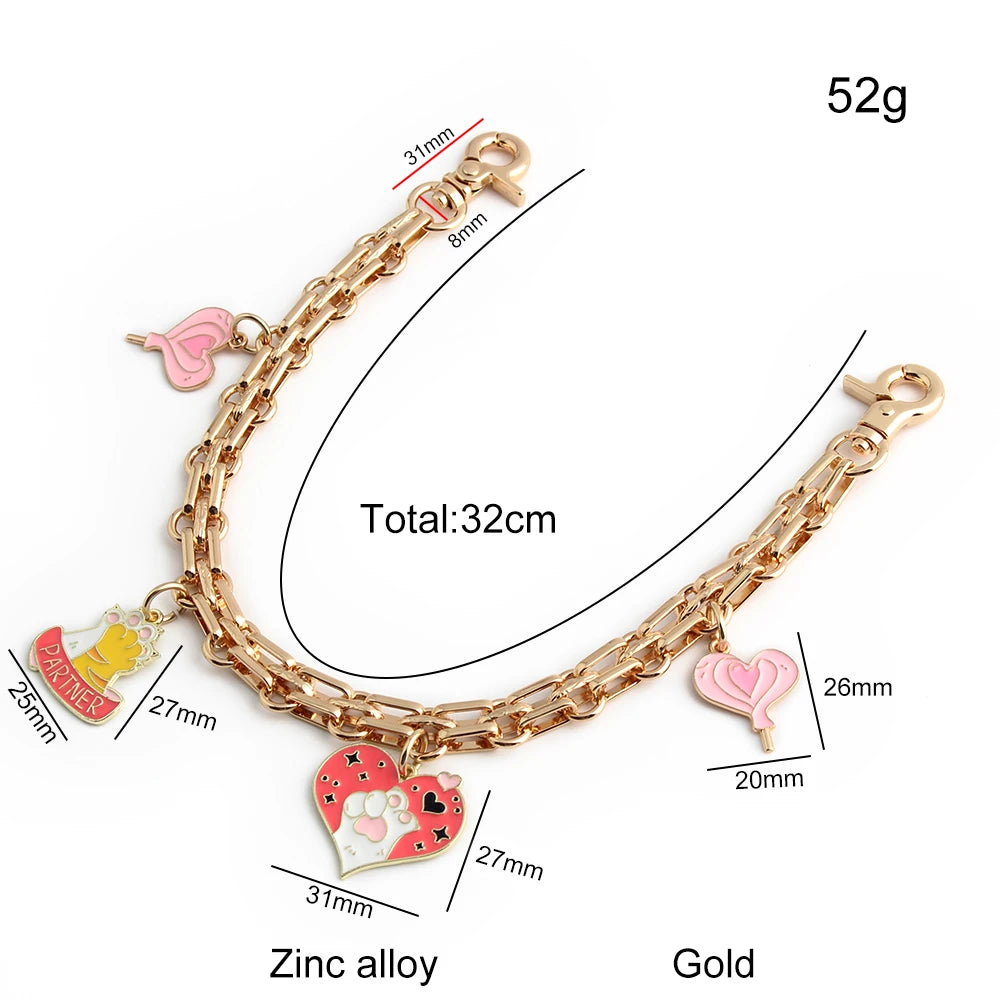 1PC Romantic Luxury Love Decoration Bag Extension Chain Messenger Bag Sweet and Cute Valentine's Day CP Couple DIY Chain Gift