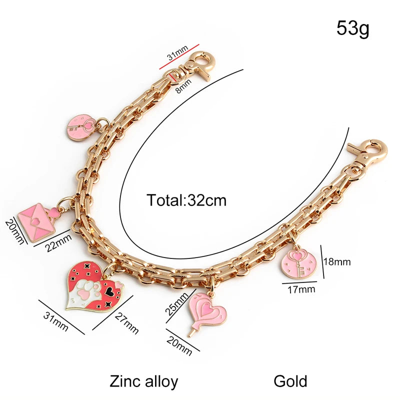 1PC Romantic Luxury Love Decoration Bag Extension Chain Messenger Bag Sweet and Cute Valentine's Day CP Couple DIY Chain Gift