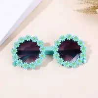 Round Flower Sun Glasses For Kids Cute Daisy Sunglasses Children Outdoor Sun Protection Shades Fashion Funny Party Eyewear