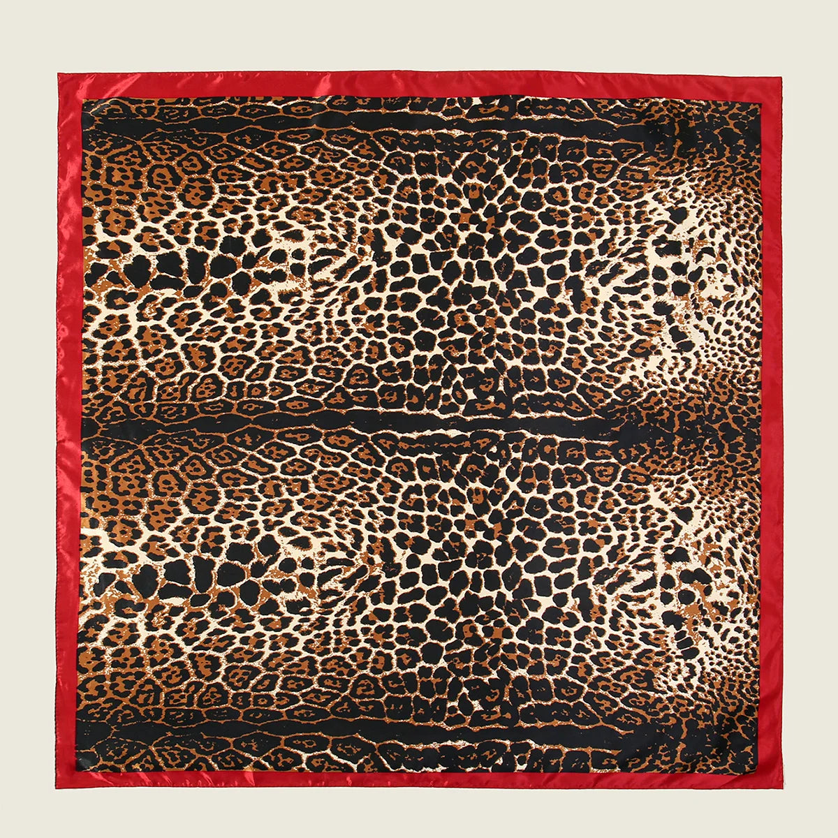 90*90cm Satin Square Scarf Women Leopard Print Shawl Hair Wrap Silk Feeling Satin Neckerchief Hair Band Classics Leopard Bandana