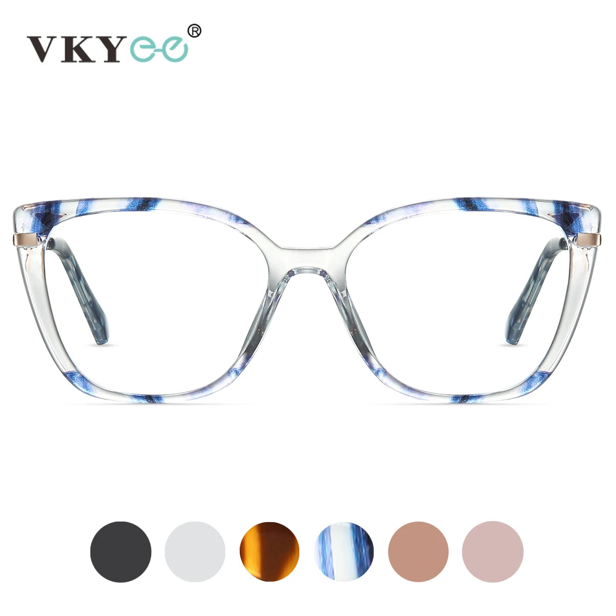 VICKY New Geometric Square Frame Fashion Design Women's Anti-Blue Light Reading Glasses Customizable Prescription 87326