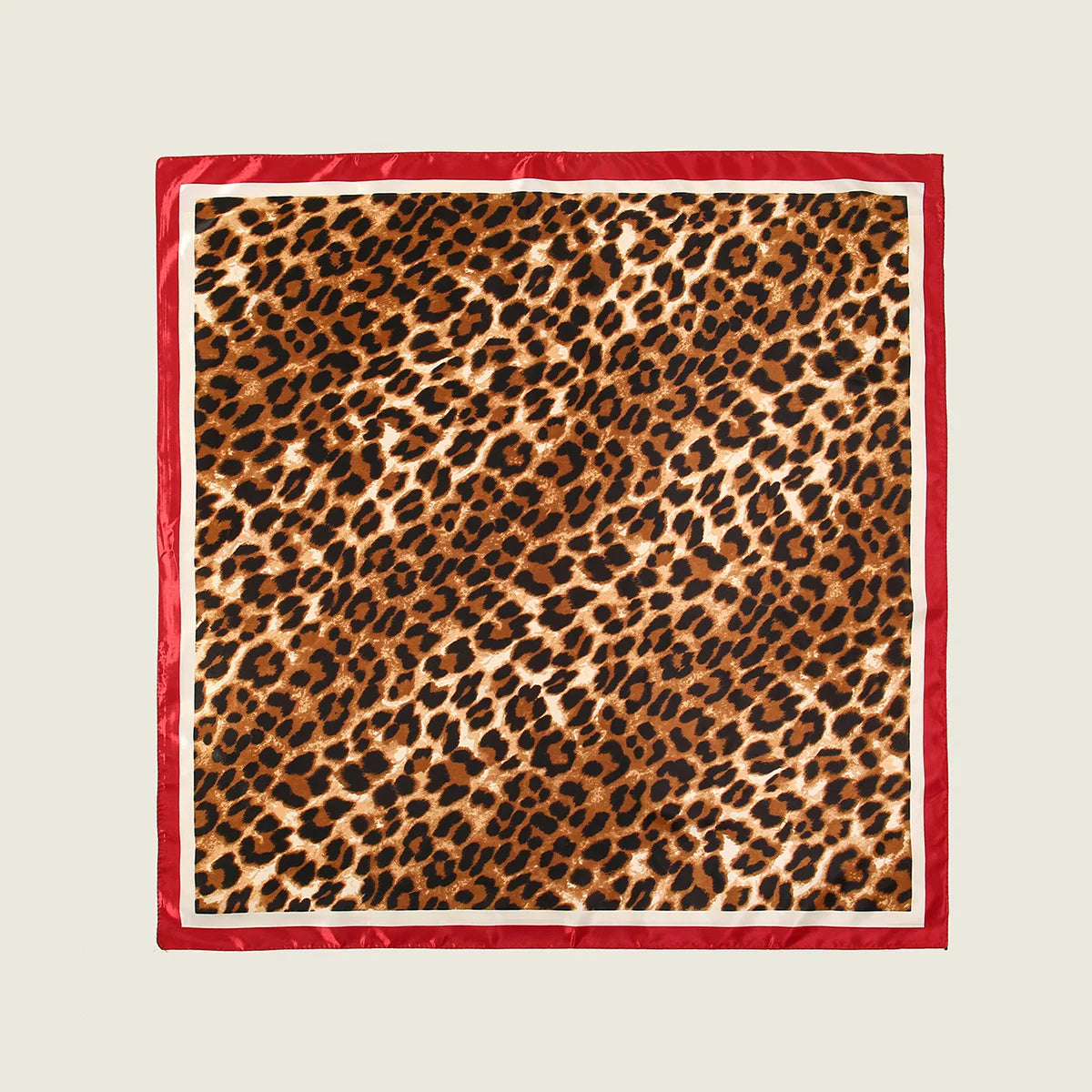 90*90cm Satin Square Scarf Women Leopard Print Shawl Hair Wrap Silk Feeling Satin Neckerchief Hair Band Classics Leopard Bandana