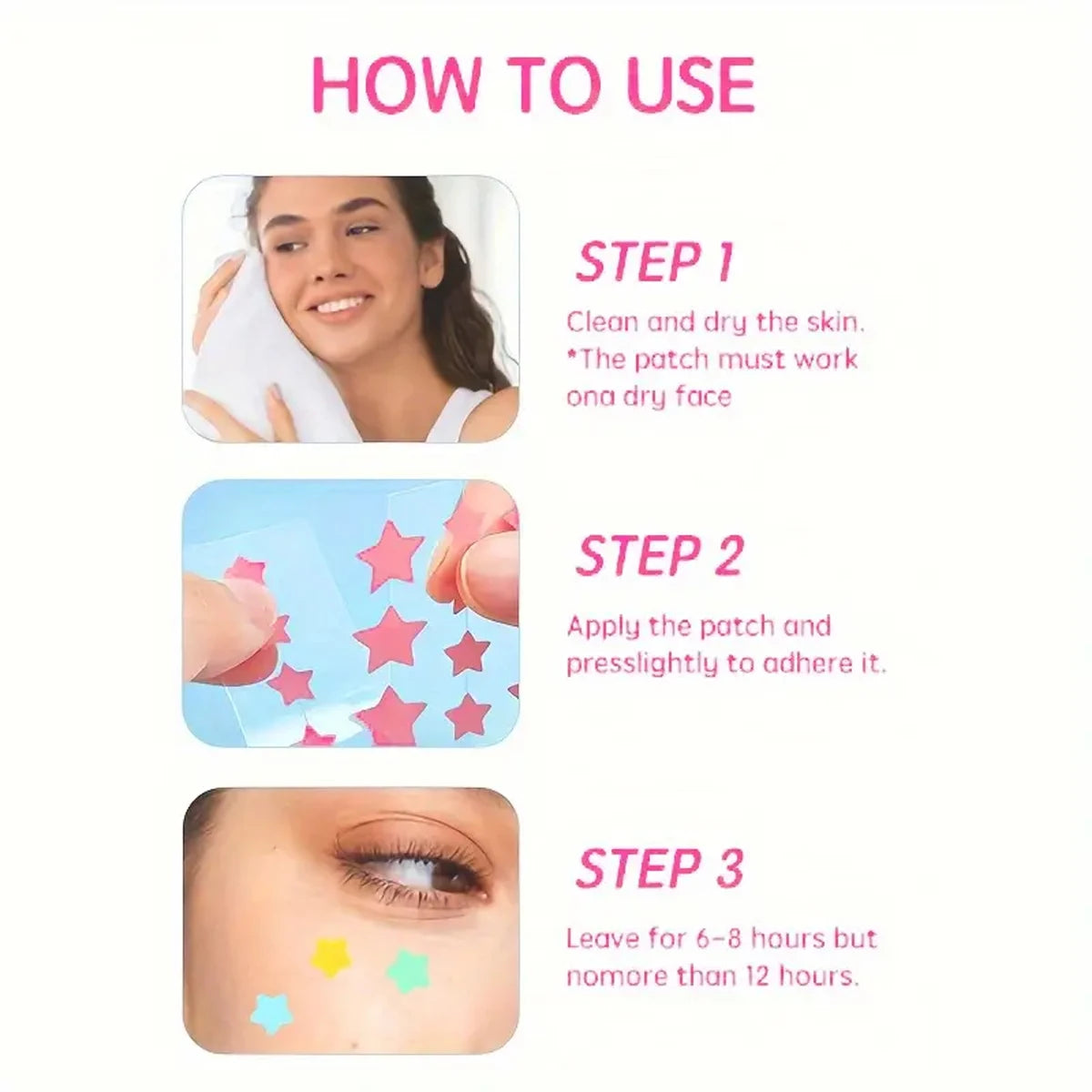 200PCS water-based gel acne patch for reducing acne, used once for facial and skin night spot stickers acne patches