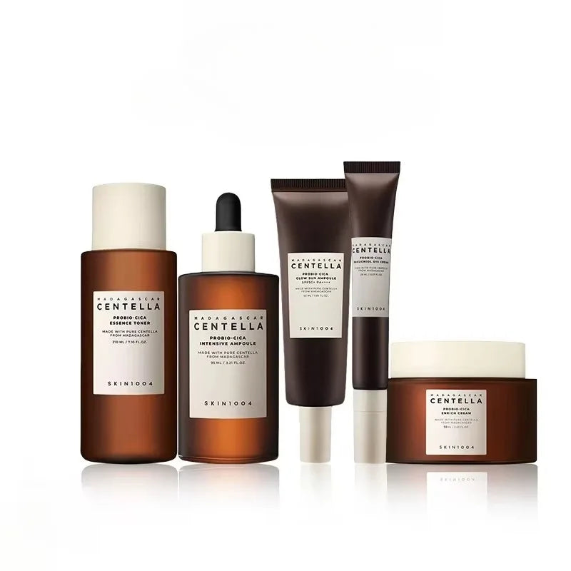 Korean Centella Skincare Set Foam, Acne Toning Toner,Ampoule,Moisturizing Cream,Cleansing Oil Daily Face Care Products 5pcs Set