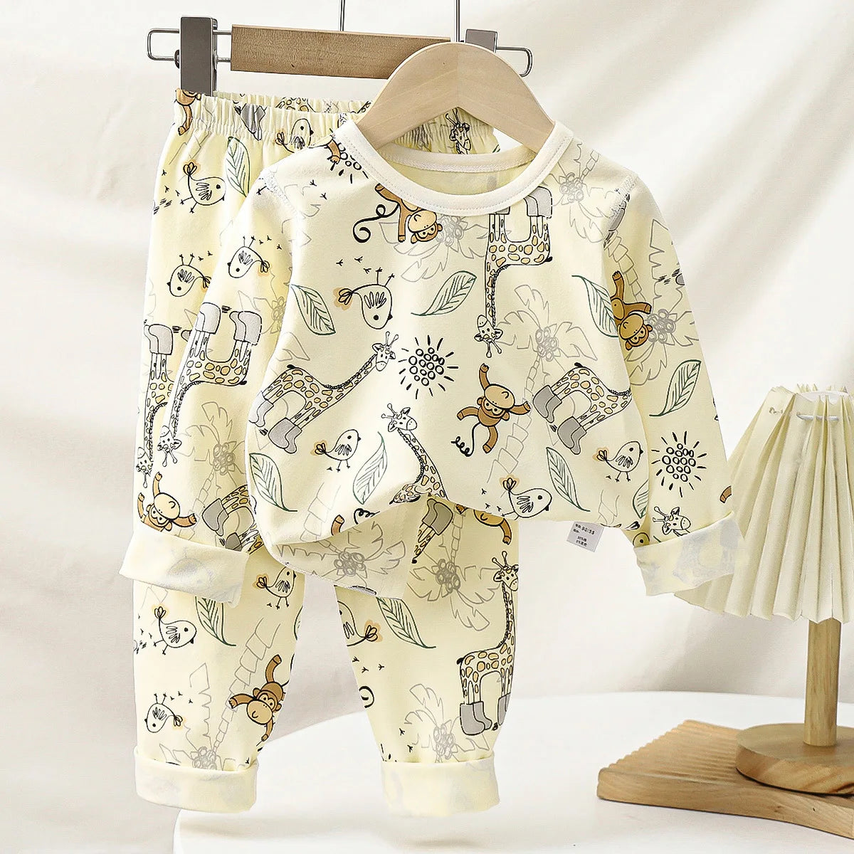 Kid Comfortable Pajamas Two Piece Set Multi Style Long Sleeve Top Trousers Pants Girl Boy Homewear Casual Children Cute Wear