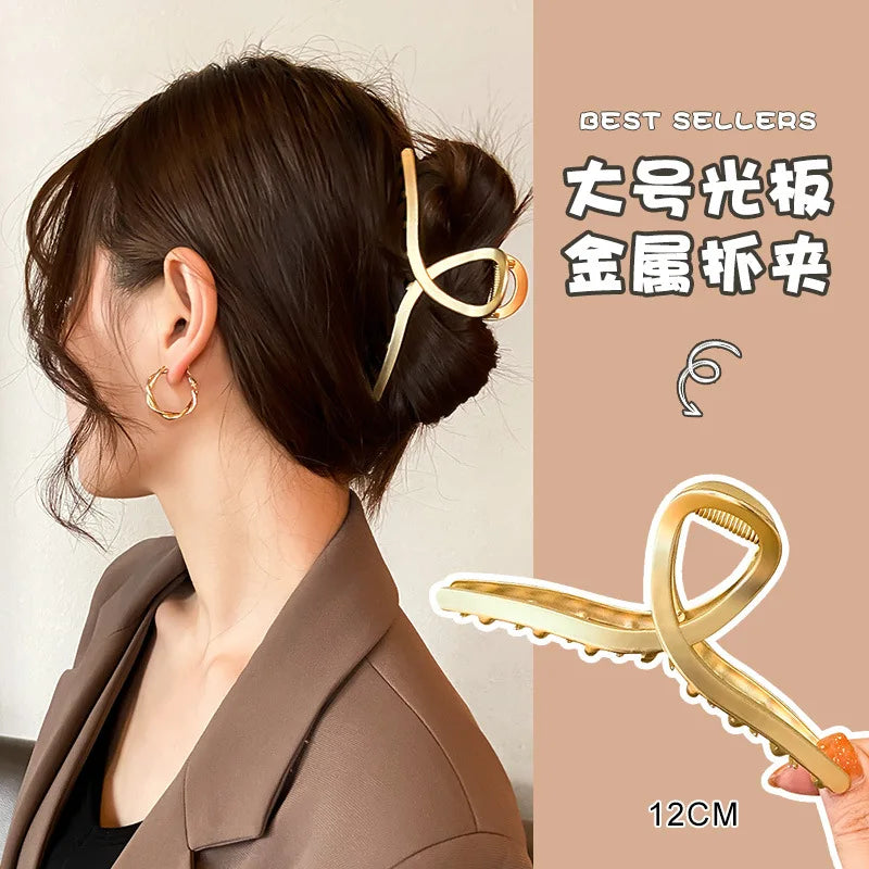 Fashion Summer Metal Geometric Hair Clips for Women French Big Claw Clips Woman Girls Hair Clip Headwear Pince Cheveux Wholesale