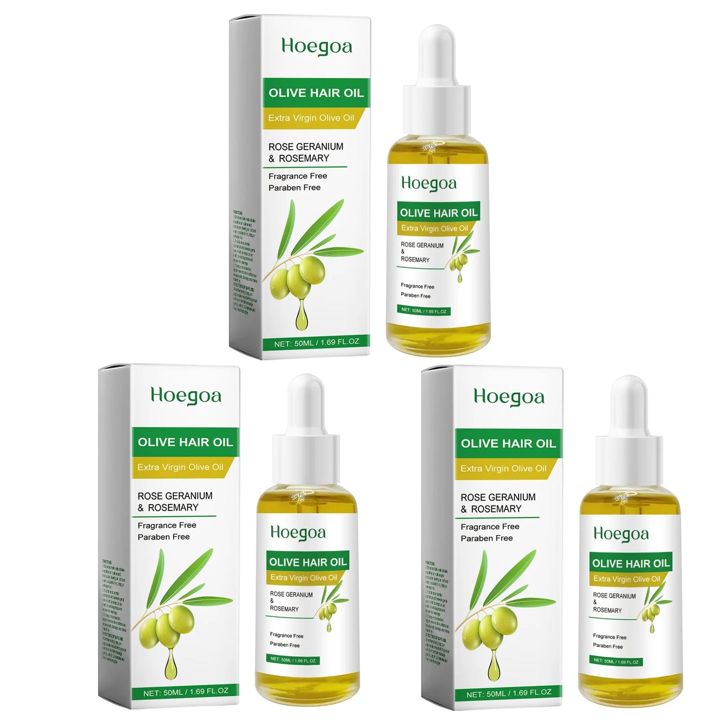 Olive Hair Oil Strengthen Roots Enhance Hair Thickness Damaged Repair Split End Anti Hair Loss Nourishing Dry Hair Essential Oil