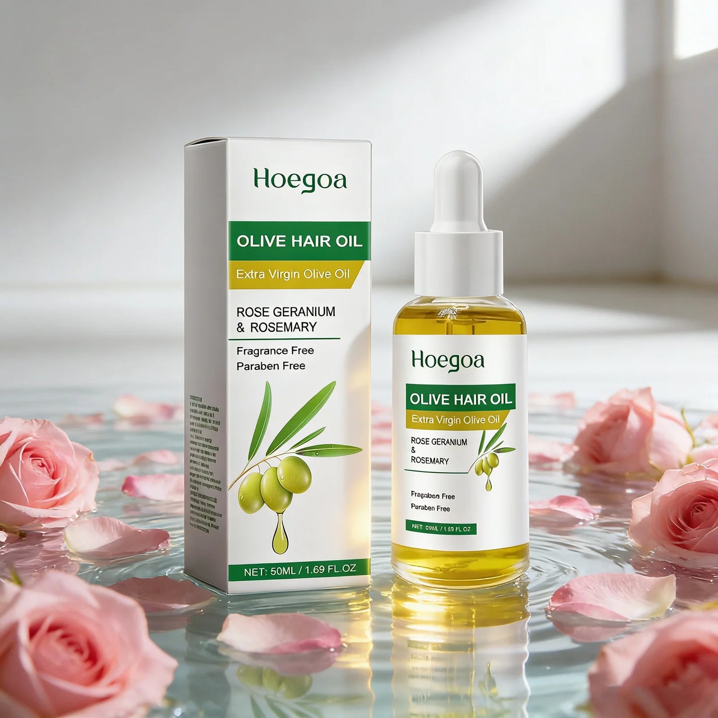 Olive Hair Oil Strengthen Roots Enhance Hair Thickness Damaged Repair Split End Anti Hair Loss Nourishing Dry Hair Essential Oil