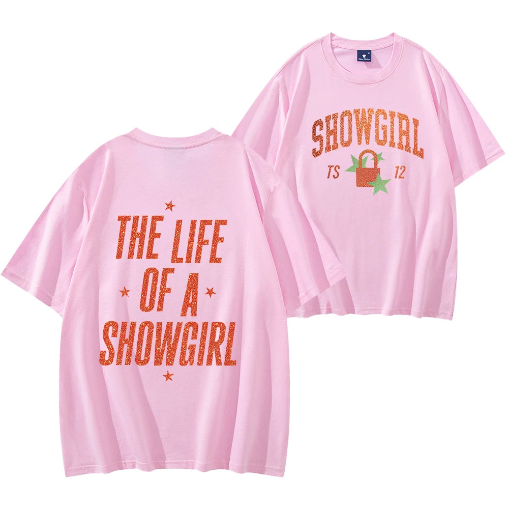 Showgirls Life T Shirt in My Showgirl Era T-Shirt New Album 2025 Shirt Country Music Fan Gift Men Women Streetwear Hip Hop Tops