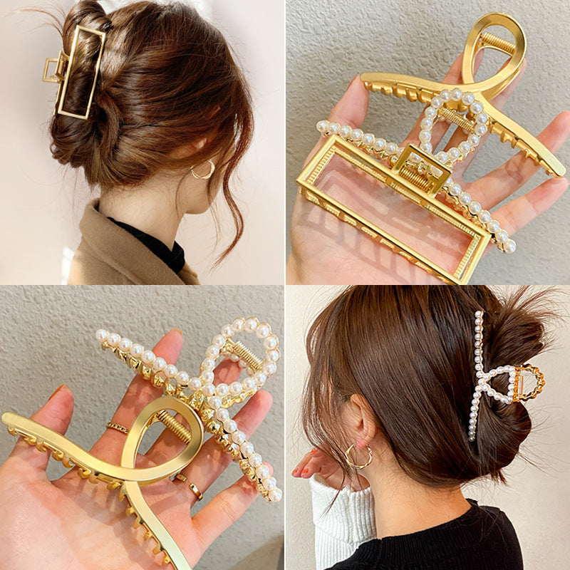 Fashion Summer Metal Geometric Hair Clips for Women French Big Claw Clips Woman Girls Hair Clip Headwear Pince Cheveux Wholesale