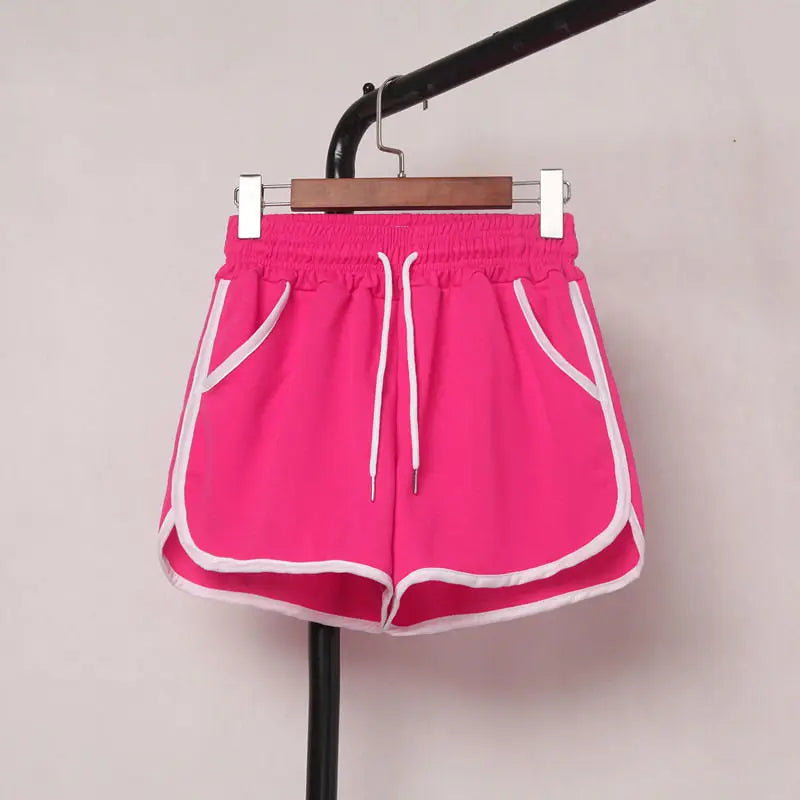 plus size pajama trousers women's sports shorts high waist solid colour wide leg trousers elastic waistband pocket pajama trouse