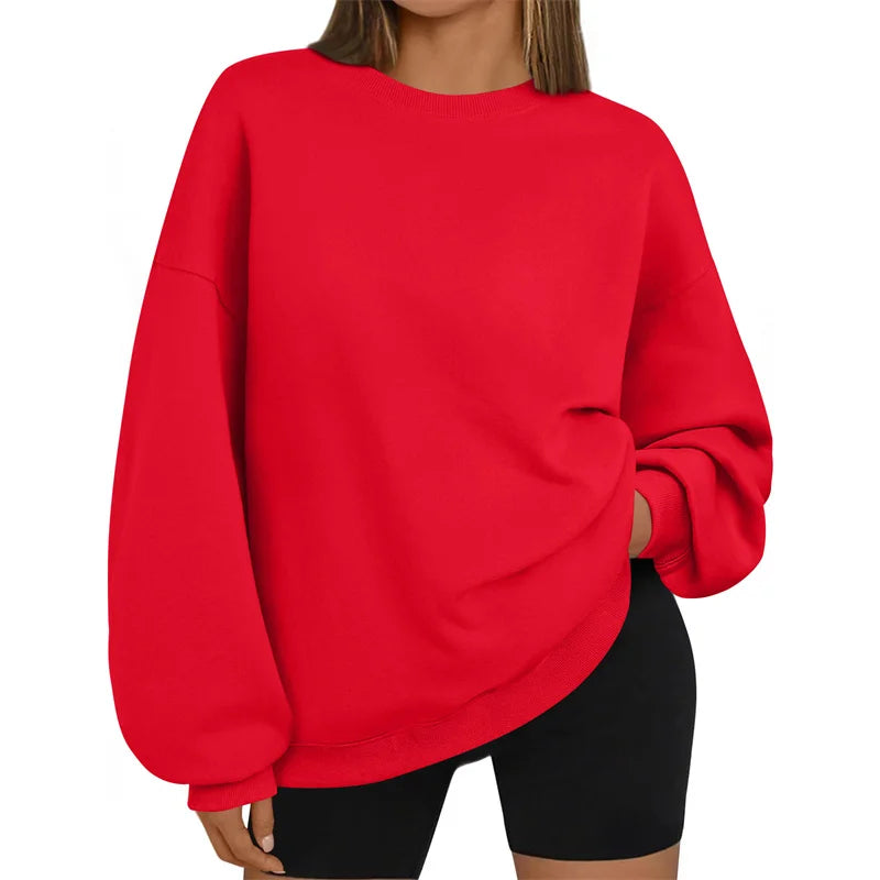 new Loose Long Sleeve round Neck Sweatshirt Casual Comfortable pullover Spring Autumn  Sportswear Tops Women's sweatshirt