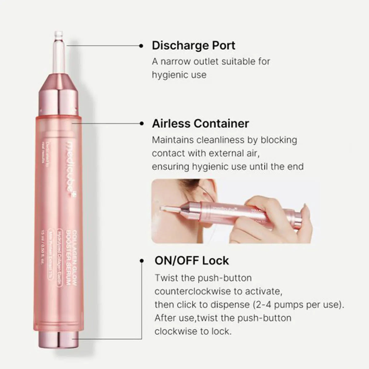 Medicube Collagen Glow Booster Serum 15ml,Smooth Texture&Quick Absorption,Hydrated Sensation,Moisturizer,K-Beauty,Korean Makeup