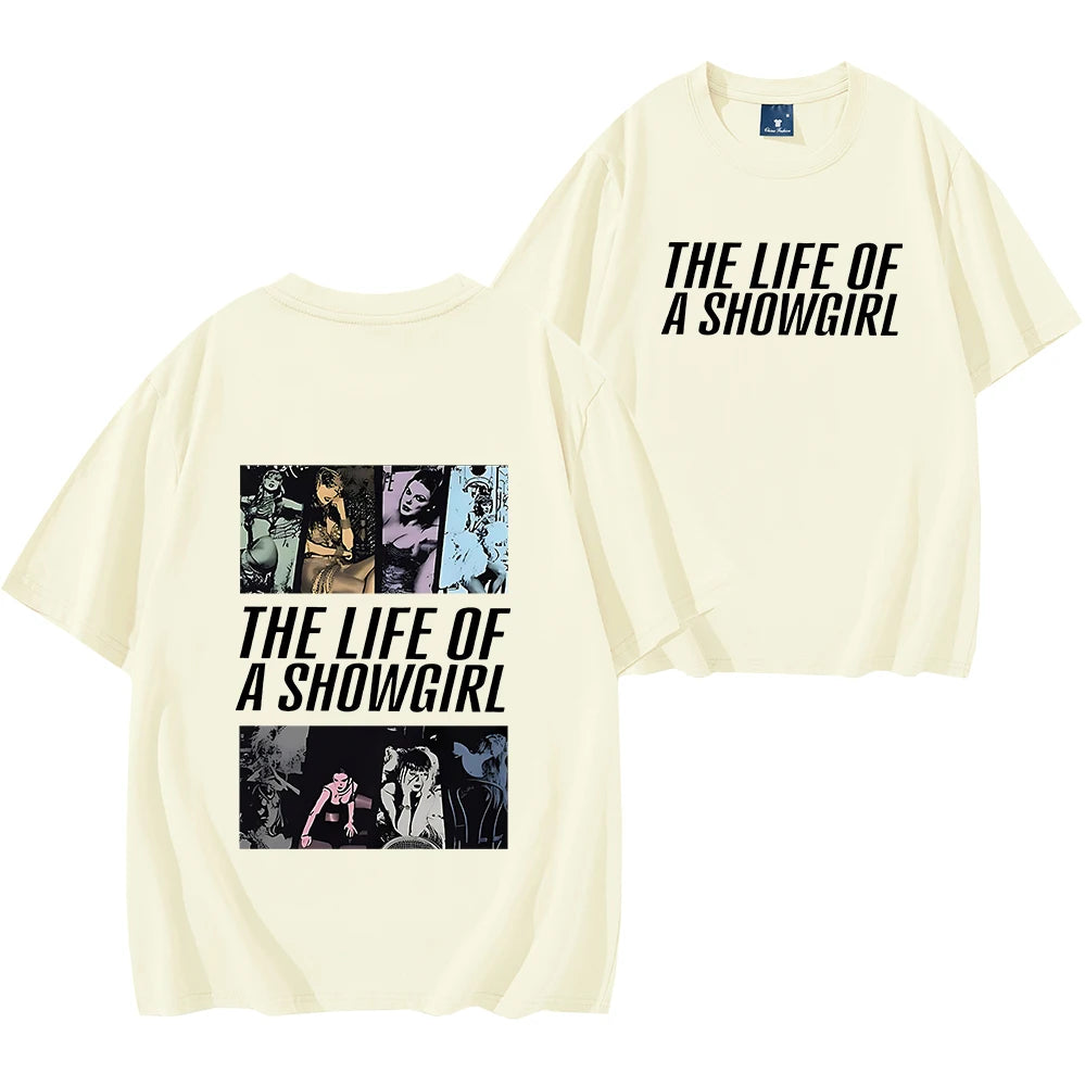 Showgirls Life T Shirt in My Showgirl Era T-Shirt New Album 2025 Shirt Country Music Fan Gift Men Women Streetwear Hip Hop Tops