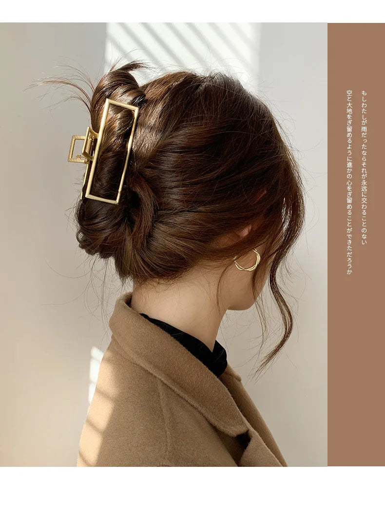 Fashion Summer Metal Geometric Hair Clips for Women French Big Claw Clips Woman Girls Hair Clip Headwear Pince Cheveux Wholesale