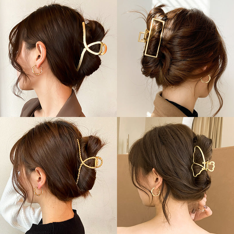 Fashion Summer Metal Geometric Hair Clips for Women French Big Claw Clips Woman Girls Hair Clip Headwear Pince Cheveux Wholesale