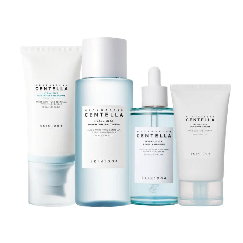 Korean Centella Skincare Set Foam, Acne Toning Toner,Ampoule,Moisturizing Cream,Cleansing Oil Daily Face Care Products 5pcs Set