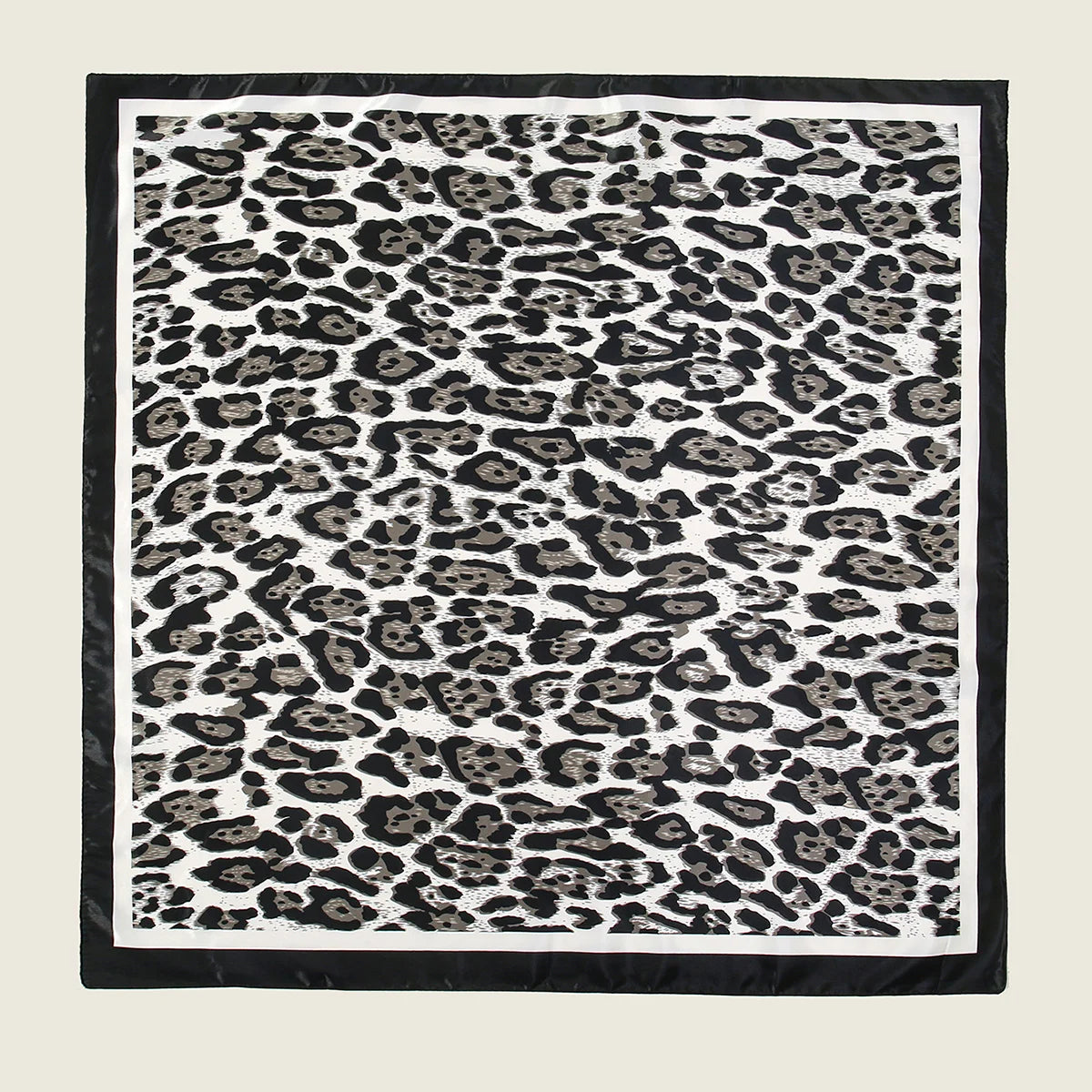 90*90cm Satin Square Scarf Women Leopard Print Shawl Hair Wrap Silk Feeling Satin Neckerchief Hair Band Classics Leopard Bandana