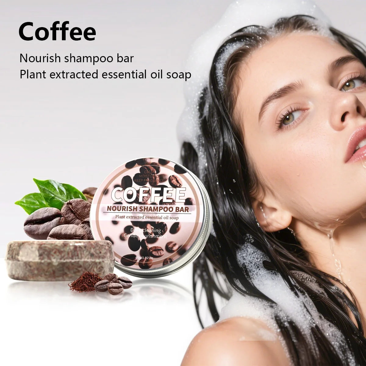 Coffee concentrated essence nourishing shampoo, deep cleaning, moisturizing, oil control, hair care, daily shampoo, hand soap