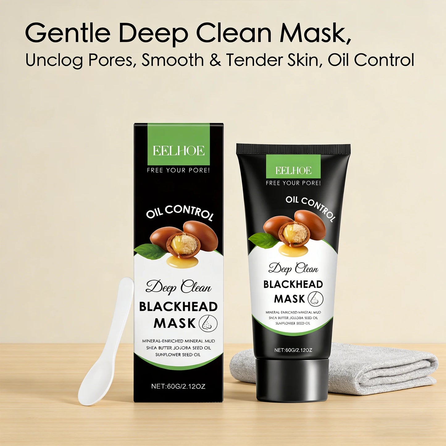 Moisturizing Cleaning Mask Effectively Cleaning Pore Remove Blackhead Control Oil Improve Facial Skin Elasticity Nourishing Mask