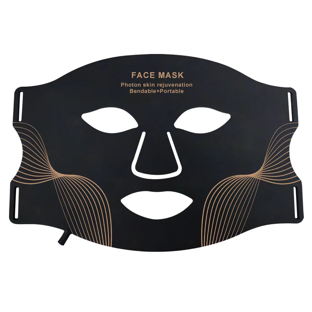 7 Colors LED Photon 630nm Red Light Therapy Mask Face Silicone LED Mask for Anti-Aging Wrinkles Skin Rejuvenation Beauty Mask