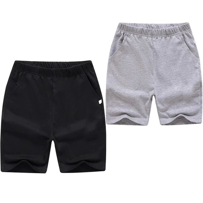 Toddler Kids Shorts 3-12 Years Old Children's Casual Short Classic Three-color Black Gray Blue Student Boys Sweatpants