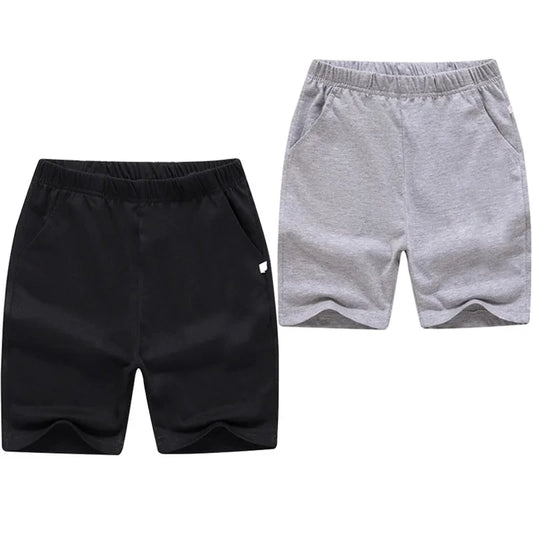 Toddler Kids Shorts 3-12 Years Old Children's Casual Short Classic Three-color Black Gray Blue Student Boys Sweatpants